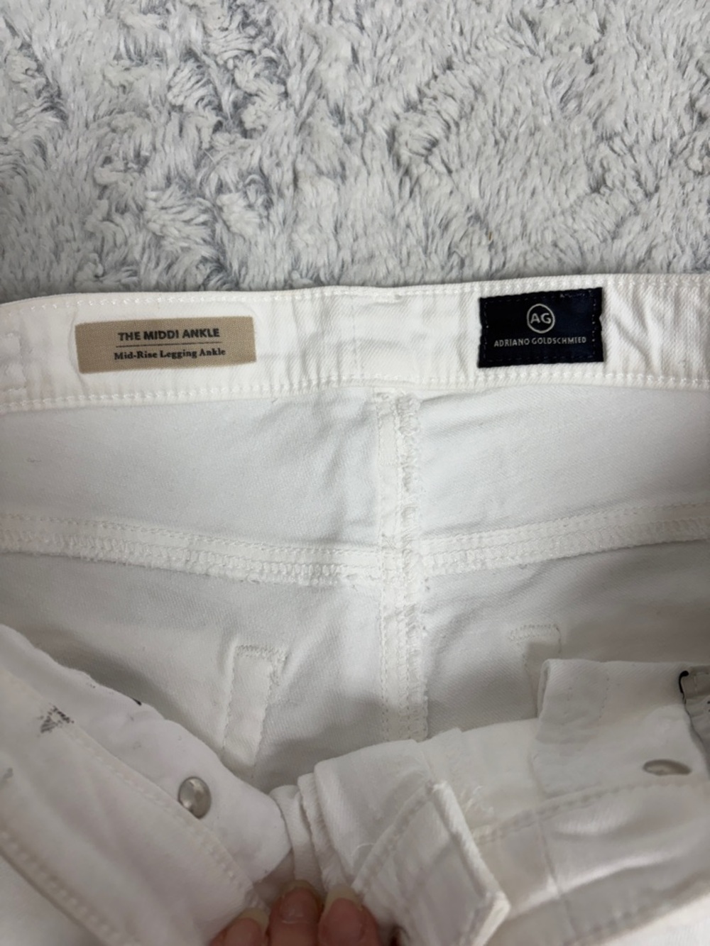 AG Adriano Goldschmied The Middi-Ankle White Skinny Jeans 28R - Picture 6 of 7